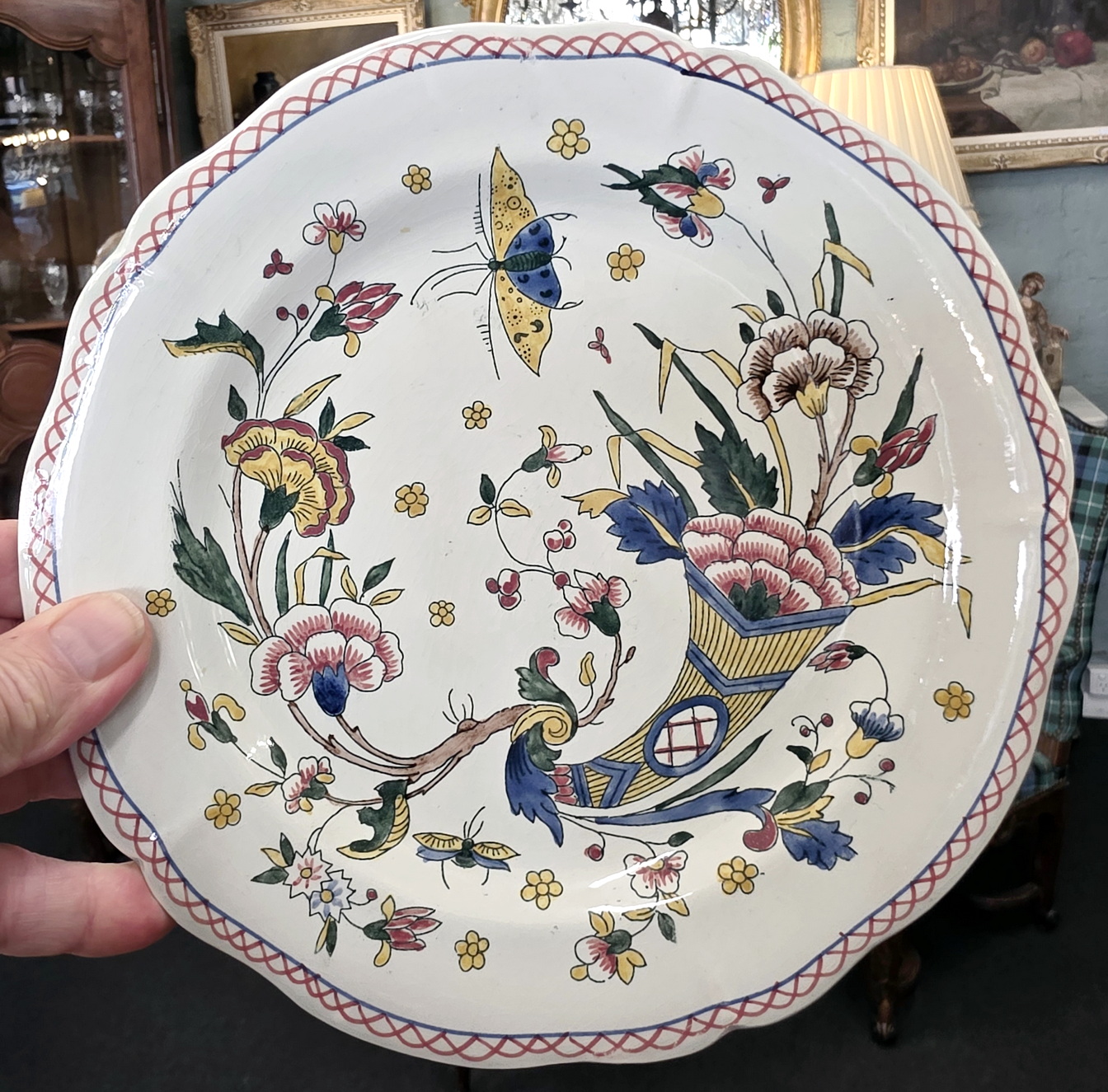 A Gien Faience Plate 